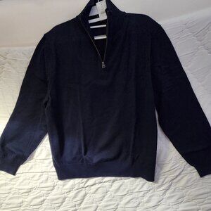 Men's 100% Cotton Quarter Zip Sweater- XL- NEW